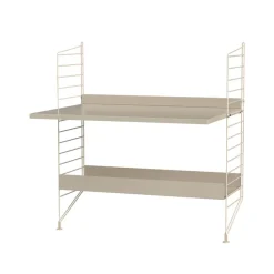 String metalen plank, beige, 78x30 cm, hoge rand< Opbergoplossingen Voor De Kinderkamer