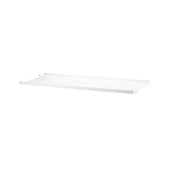 String metalen plank, wit, 58x20 cm, lage rand< Planken & Planksystemen