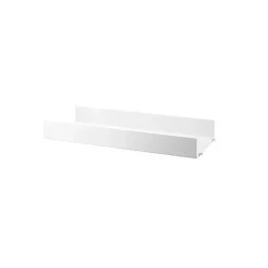 String metalen plank, wit, 58x20 cm, hoge rand< Planken & Planksystemen