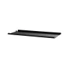 String metalen plank, zwart, 78x20 cm, lage rand< Planken & Planksystemen