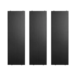 String plank, essenhout zwarte beits, 58x20 cm, 3-pack< Planken & Planksystemen