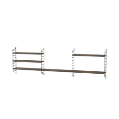String Pocket boekenplank walnoot-zwart, walnoot-zwart< Opbergoplossingen Voor De Kinderkamer
