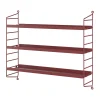 String Pocket boekenplank metaal, Oxtorgsrood< Planken & Planksystemen