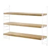 String Pocket boekenplank eiken-wit, eiken-wit< Planken & Planksystemen