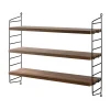 String Pocket boekenplank walnoot-zwart, walnoot-zwart< Planken & Planksystemen