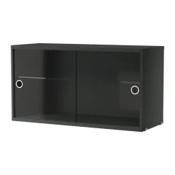 String vitrinekast, Donkergrijs< Kasten & Vitrines