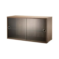 String vitrinekast, Walnoot, 78x30 cm< Kasten & Vitrines