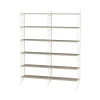 String vloerpaneel, beige, 200x30 cm, 2-pack< Planken & Planksystemen