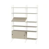String vloerpaneel, beige, 200x30 cm, 2-pack< Planken & Planksystemen