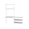 String vloerpaneel, wit, 200x30 cm, 2-pack< Opbergoplossingen Voor De Kinderkamer