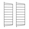 String wandpaneel, Zwart, 50x20 cm, 2-pack< Planken & Planksystemen