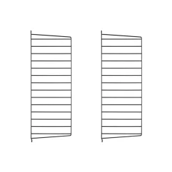 String wandpaneel, Zwart, 75x30 cm, 2-pack< Planken & Planksystemen