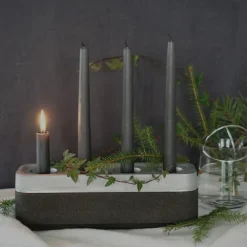 Born In Sweden Stumpastaken kaarsenhouder langwerpig polished, 8,5x29,5 cm< Adventskandelaars & -Kaarsen