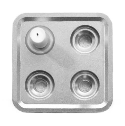 Born In Sweden Stumpastaken voor 4 kaarsen, Gepolijst aluminium< Adventskandelaars & -Kaarsen