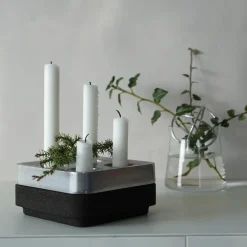 Born In Sweden Stumpastaken voor 4 kaarsen, Gepolijst aluminium< Adventskandelaars & -Kaarsen