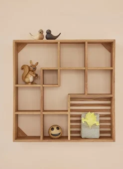 Spring Copenhagen Sweeties decoratie 5,4 cm 2 delen, Eikenhout< Houten Beelden