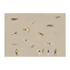 Fine Little Day Swimmers poster, Beige, 50x70 cm< Posters|Kinderkamer Interieuraccessoires