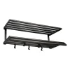Essem Design Tamburin hoedenplank 60 cm, Zwartgebeitst eiken-zwart< Garderobehaken & Hoedenplanken