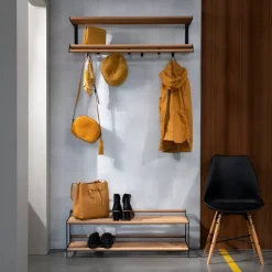 Essem Design Tamburin kapstok 100 cm, Eikenhout-zwart< Garderobehaken & Hoedenplanken