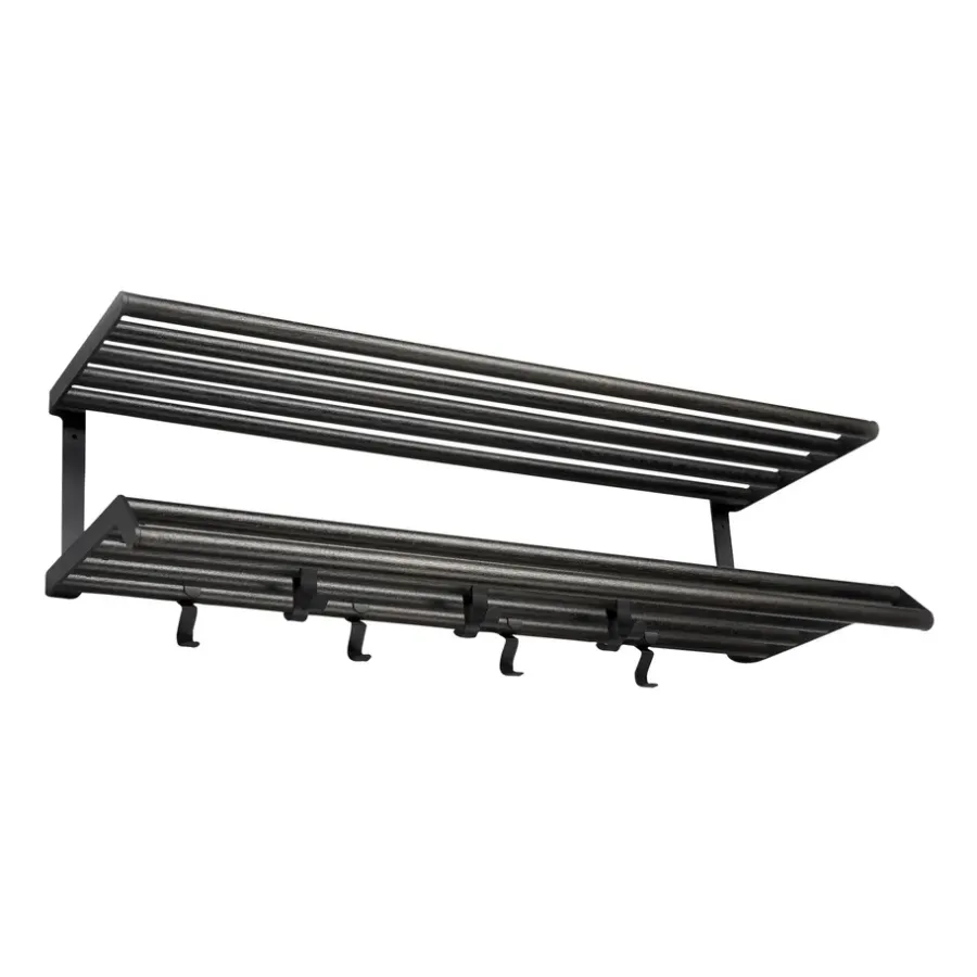 Essem Design Tamburin kapstok 100 cm, Zwartgebeitst eiken-zwart< Garderobehaken & Hoedenplanken