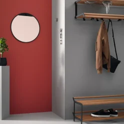 Essem Design Tamburin schoenenrek 60 cm, Eikenhout-zwart< Schoenenrekken