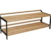 Essem Design Tamburin schoenenrek 100 cm, Eikenhout-zwart< Schoenenrekken