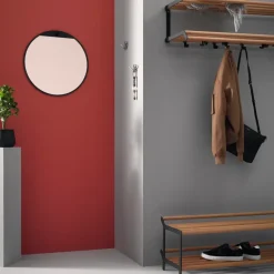 Essem Design Tamburin schoenenrek 100 cm, Eikenhout-zwart< Schoenenrekken