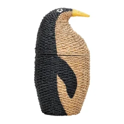 Bloomingville Tazia opbergmand met deksel Ø37x69 cm, Zwart< Opbergoplossingen Voor De Kinderkamer|Opbergmanden