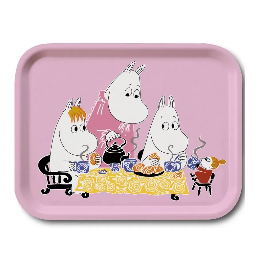 Opto Design Teaparty Moomin dienblad, roze< Decoratieve Accessoires|Decoratieve Dienbladen