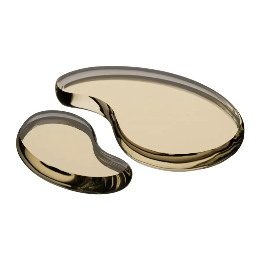 Kosta Boda Tears of joy decoratieobject 2 delen, Goud< Decoratieve Accessoires