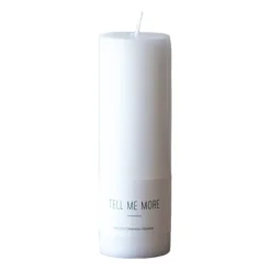 Tell Me More kaars L 15 cm, Wit< Kaarsen