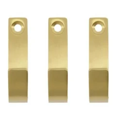 Meraki Thapsus haak 3-pack, Geborstelde messing afwerking< Haken & Hangers