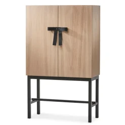 A2 The Bow kast, Witgeolied eiken-zwart< Kasten & Vitrines