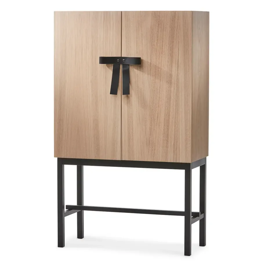 A2 The Bow kast, Witgeolied eiken-zwart< Kasten & Vitrines