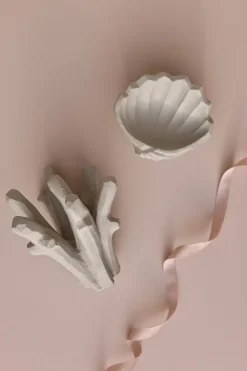 Cooee Design The Clam Shell sculptuur 13 cm, Limestone< Sculpturen & Porseleinen Beelden