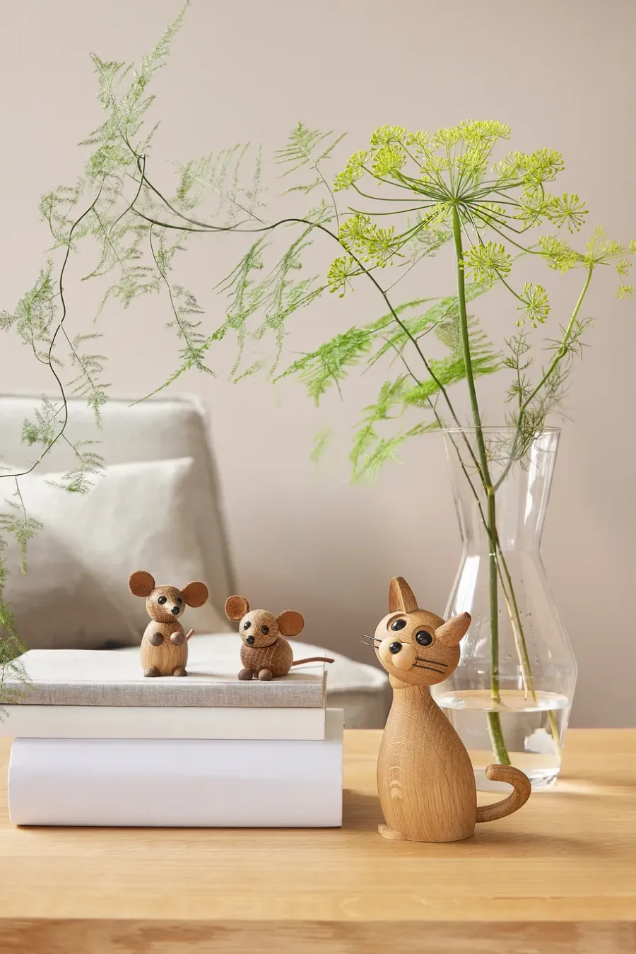 Spring Copenhagen The country mouse decoratie muis, Eikenhout< Houten Beelden
