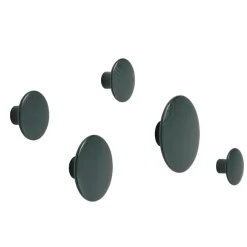 Muuto The Dots kledinghaak dark green, XS< Haken & Hangers|Opbergoplossingen Voor De Kinderkamer