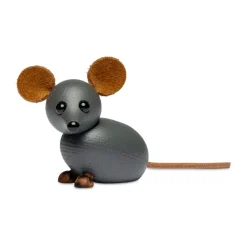 Spring Copenhagen The house mouse decoratie 4,5 cm, Grijs< Houten Beelden