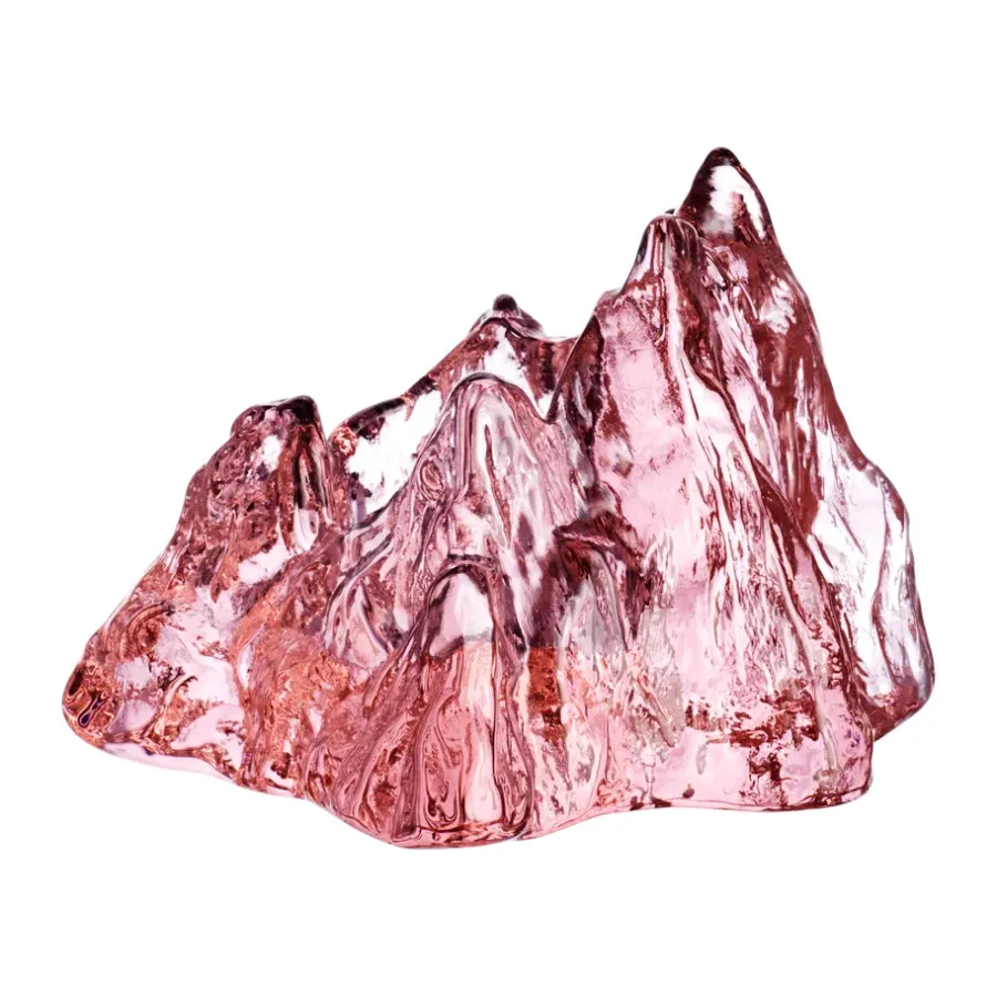 Kosta Boda The Rock waxinelichtjeshouder 91 mm, Roze< Kaarsenhouders & Kaarsenborden