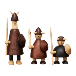 Andersen Furniture The vikings of Denmark houten figuur 3-delig, Stained beech< Houten Beelden