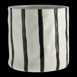 Scandi Living Thrive pot Ø20 cm, Wit-zwart< Bloempotten