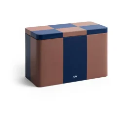 HAY Tin Container voorraadpot medium, Brown-midnight blue< Dozen & Boxen