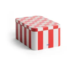 HAY Tin Container voorraadpot small, Red-off white< Dozen & Boxen