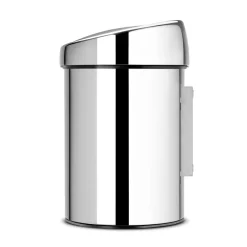 Brabantia Touch Bin prullenbak 3 liter muurgemonteerd, briljant staal< Pedaalemmers