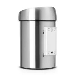 Brabantia Touch Bin prullenbak 3 liter muurgemonteerd, matstaal< Pedaalemmers