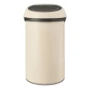 Brabantia Touch Bin prullenbak rond 60 liter, Soft Beige< Pedaalemmers
