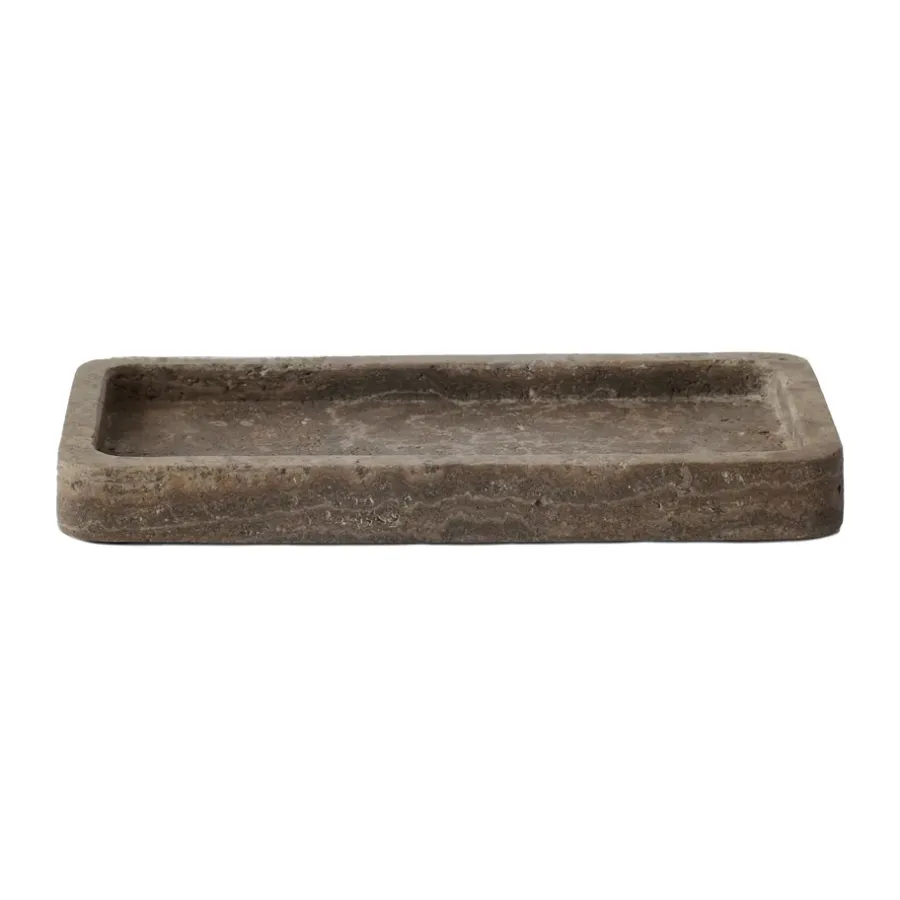 Tell Me More Travertin decoratieplankje 13x25 cm, Bruin< Decoratieve Accessoires|Decoratieve Dienbladen