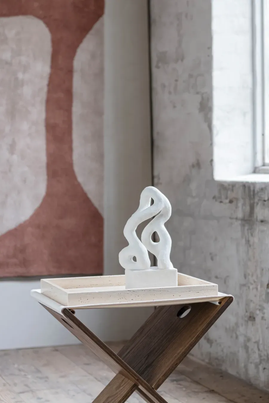 Mette Ditmer Travertine decoratie dienblad 30x40 cm, Linnen< Decoratieve Accessoires|Decoratieve Dienbladen