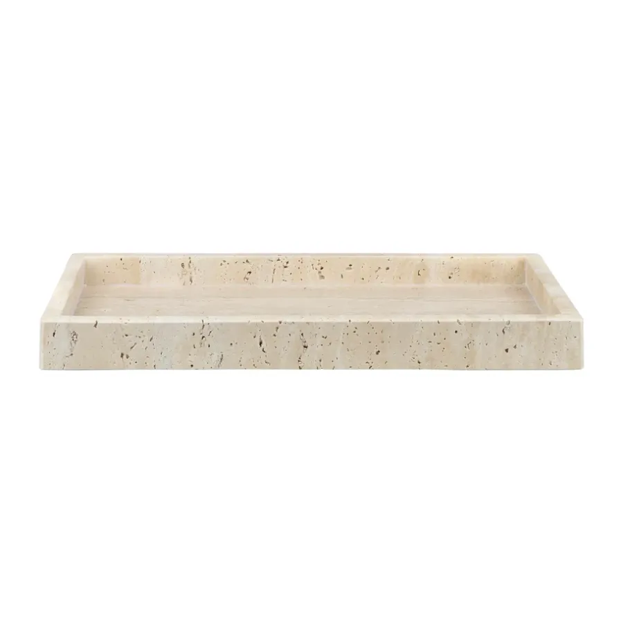 Mette Ditmer Travertine decoratie dienblad 16x31 cm, Linnen< Decoratieve Accessoires|Decoratieve Dienbladen