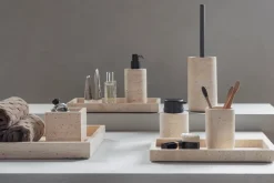 Mette Ditmer Travertine tandenborstelhouder 10 cm, Linnen< Tandenborstelhouders